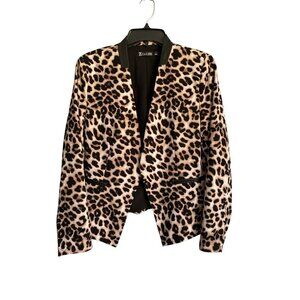 NEW YORK & CO. 7TH AVENUE DESIGN STUDIO ANIMAL PRINT SUIT JACKET SZ 6